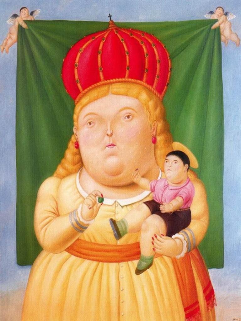 Nuestra Señora de Colombie Fernando Botero Peintures à l'huile